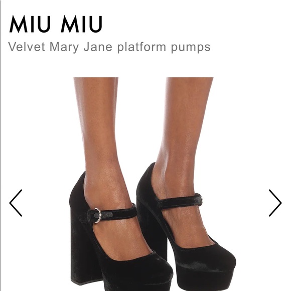 MIU MIU Velvet Platform Mary Janes - brand new!! - Picture 3 of 8